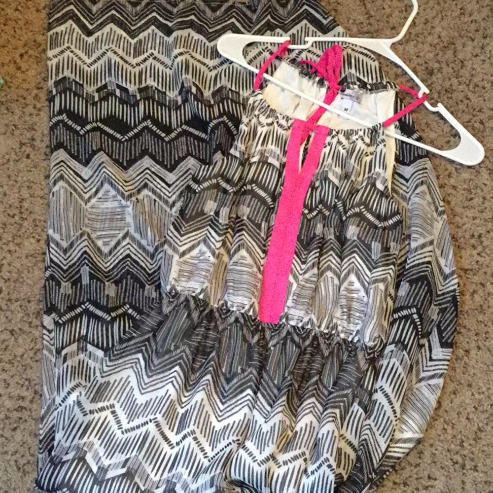 Black and white maxi dress